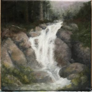oil painting - waterfall