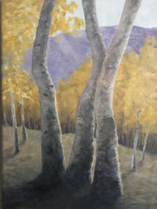 oil painting - three trees